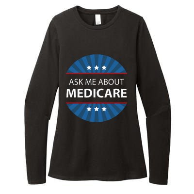 Ask Me About Medicare Womens CVC Long Sleeve Shirt