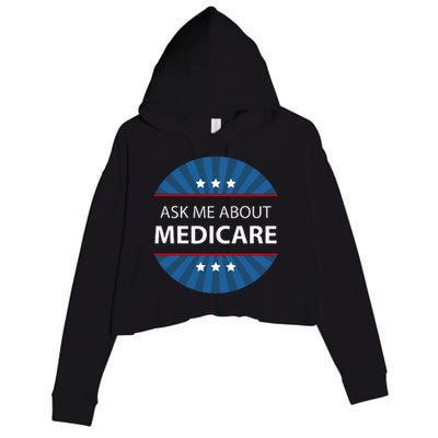 Ask Me About Medicare Crop Fleece Hoodie