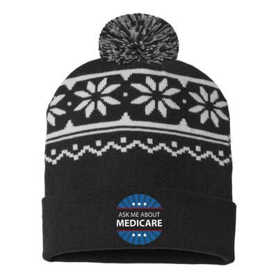 Ask Me About Medicare USA-Made Snowflake Beanie