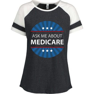 Ask Me About Medicare Enza Ladies Jersey Colorblock Tee