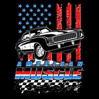 American Muscle American USA Flag Muscle Car Fan Backpack