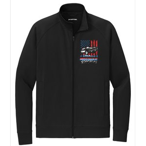 American Muscle American USA Flag Muscle Car Fan Stretch Full-Zip Cadet Jacket