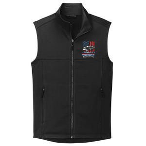 American Muscle American USA Flag Muscle Car Fan Collective Smooth Fleece Vest