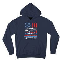 American Muscle American USA Flag Muscle Car Fan Tall Hoodie