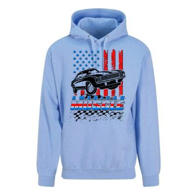 American Muscle American USA Flag Muscle Car Fan Unisex Surf Hoodie