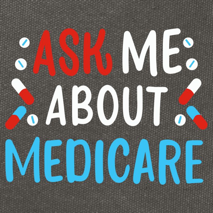 Ask Me About Medicare Cotton Canvas Backpack