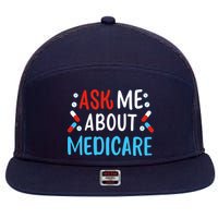 Ask Me About Medicare 7 Panel Mesh Trucker Snapback Hat