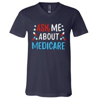 Ask Me About Medicare V-Neck T-Shirt