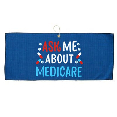 Ask Me About Medicare Large Microfiber Waffle Golf Towel