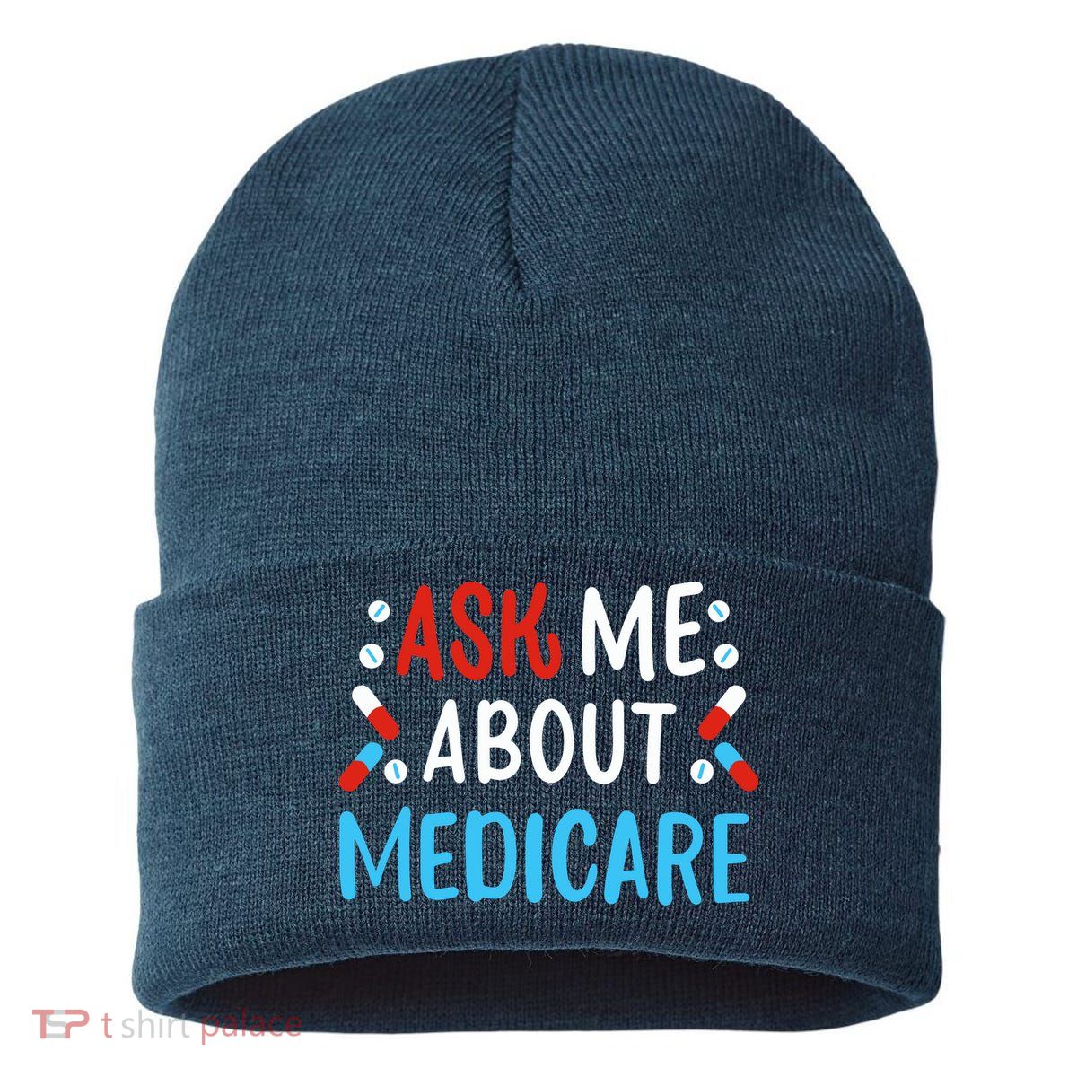 Ask Me About Medicare Sustainable Knit Beanie