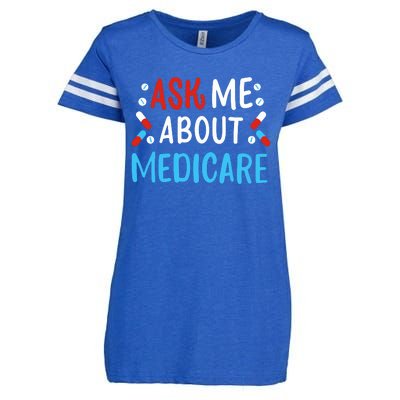 Ask Me About Medicare Enza Ladies Jersey Football T-Shirt