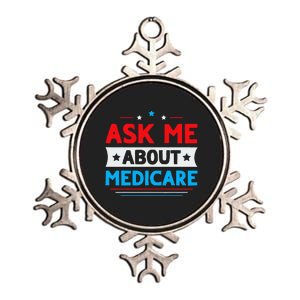 Ask Me About Medicare Quote For A Medicare Consultant Metallic Star Ornament