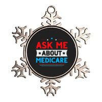 Ask Me About Medicare Quote For A Medicare Consultant Metallic Star Ornament