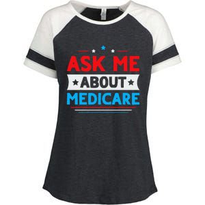 Ask Me About Medicare Quote For A Medicare Consultant Enza Ladies Jersey Colorblock Tee