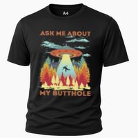 Ask Me About My Butthole Funny Alien Abduction Performance Shirt