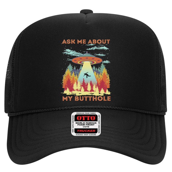 Ask Me About My Butthole Funny Alien Abduction Hat