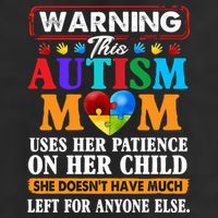 Autism Mom 7 Panel Mesh Trucker Snapback Hat