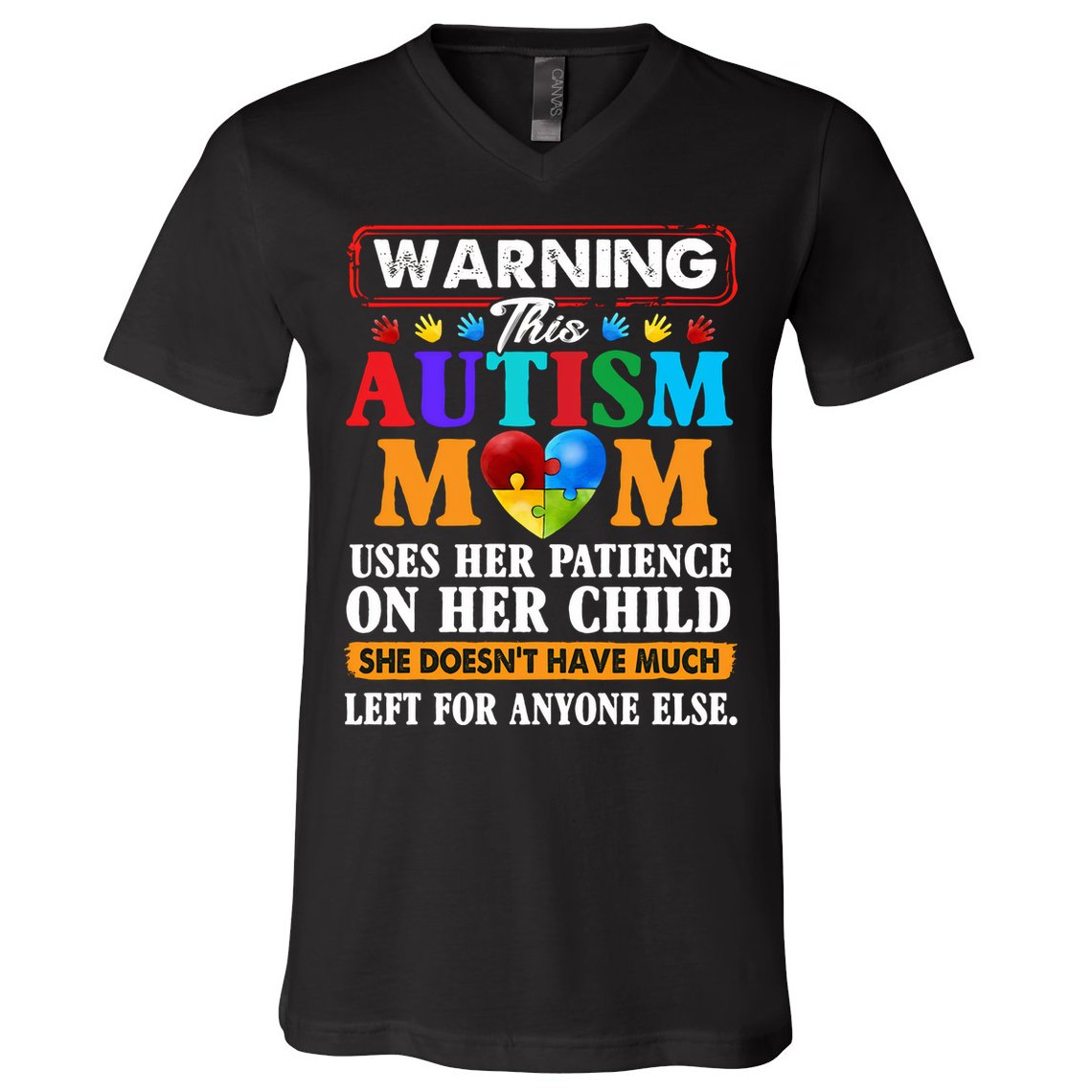 Autism Mom V-Neck T-Shirt