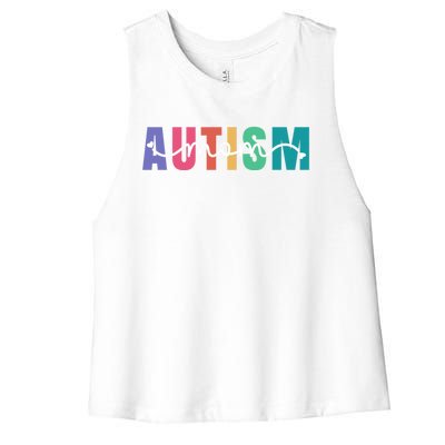 Autism Mom Autism Awareness For Mama Neuro Diverse Gift Women's Racerback Cropped Tank