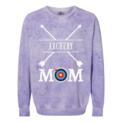 Archery Mom Archer Bow Arrow Mother's Day Sports Lover Meaningful Gift Colorblast Crewneck Sweatshirt