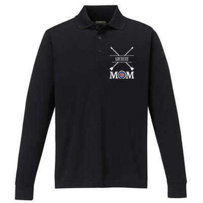 Archery Mom Archer Bow Arrow Mother's Day Sports Lover Meaningful Gift Performance Long Sleeve Polo