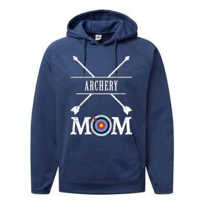 Archery Mom Archer Bow Arrow Mother's Day Sports Lover Meaningful Gift Performance Fleece Hoodie