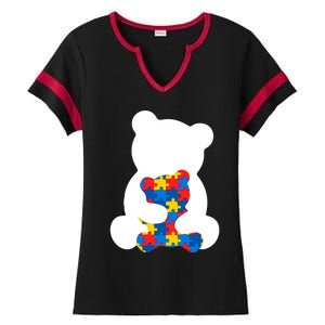 Autism Mom Autism Mama Bear Autism Autism Mother Cool Gift Ladies Halftime Notch Neck Tee