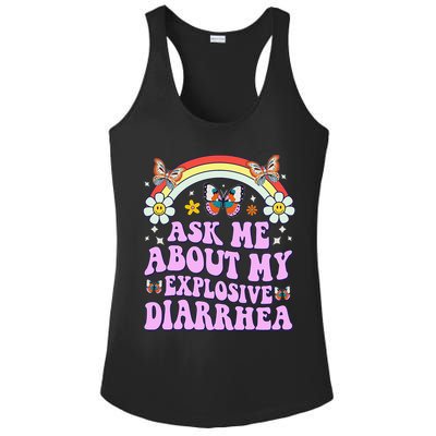 Ask Me About My Explosive Diarrhea Edgy Adult Humor Funny Gift Ladies PosiCharge Competitor Racerback Tank