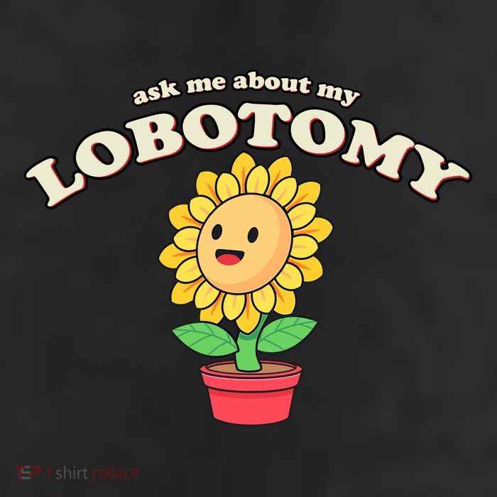 Ask Me About My Lobotomy Sunflower Meme 7 Panel Mesh Trucker Snapback Hat
