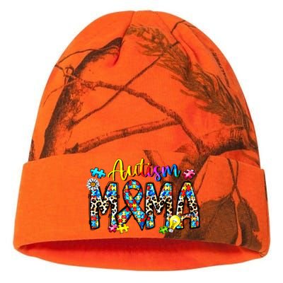 Autism Mama Autism Mom Life Autism Awareness Leopard Puzzle Gift Kati Licensed 12" Camo Beanie