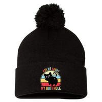 Ask Me About My Butthole Funny Cat Butt Pom Pom 12in Knit Beanie