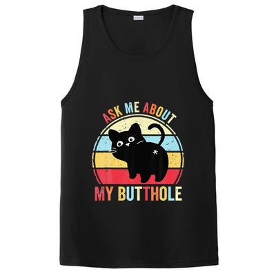 Ask Me About My Butthole Funny Cat Butt PosiCharge Competitor Tank