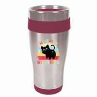 Ask Me About My Butthole Funny Cat Butt 16oz Travel Tumbler