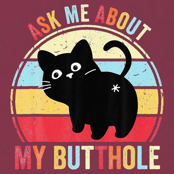 Ask Me About My Butthole Funny Cat Butt 16oz Travel Tumbler