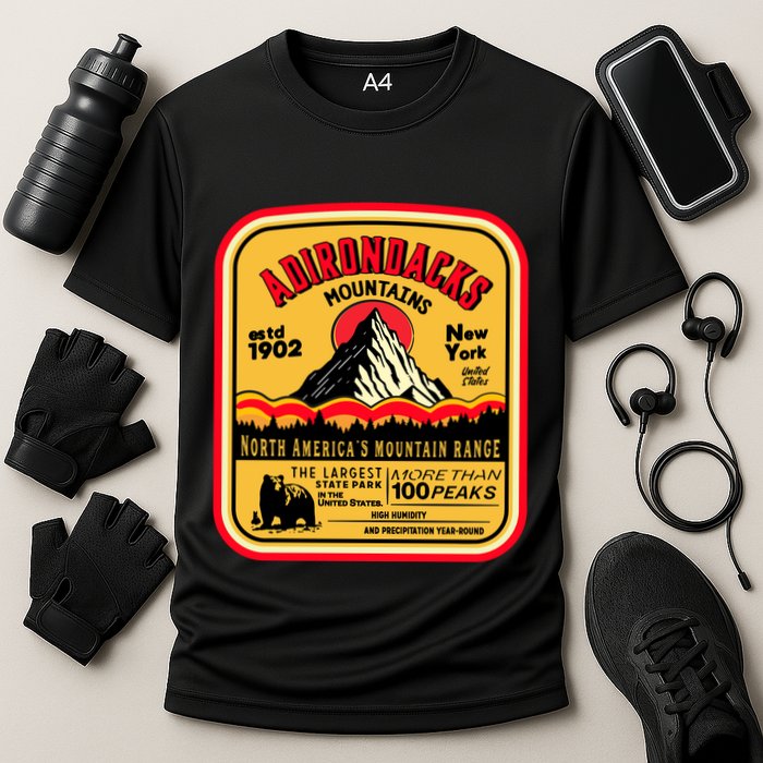 Adirondack Mountains (Adk) Aged Look Cooling Performance Crew T-Shirt