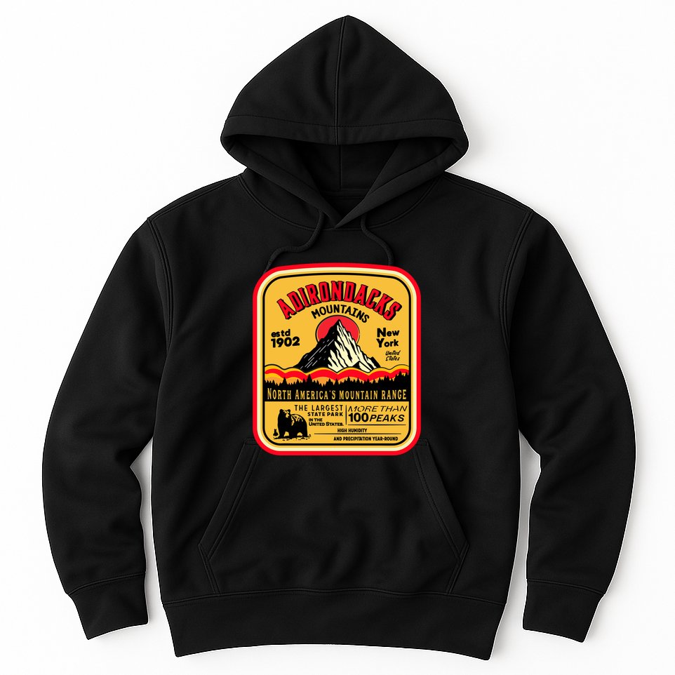 Adirondack Mountains (Adk) Aged Look Hoodie