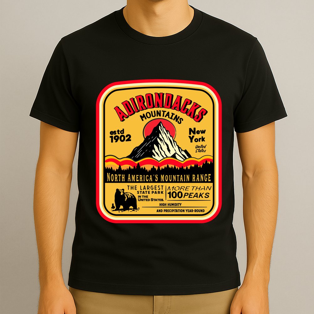 Adirondack Mountains (Adk) Aged Look T-Shirt