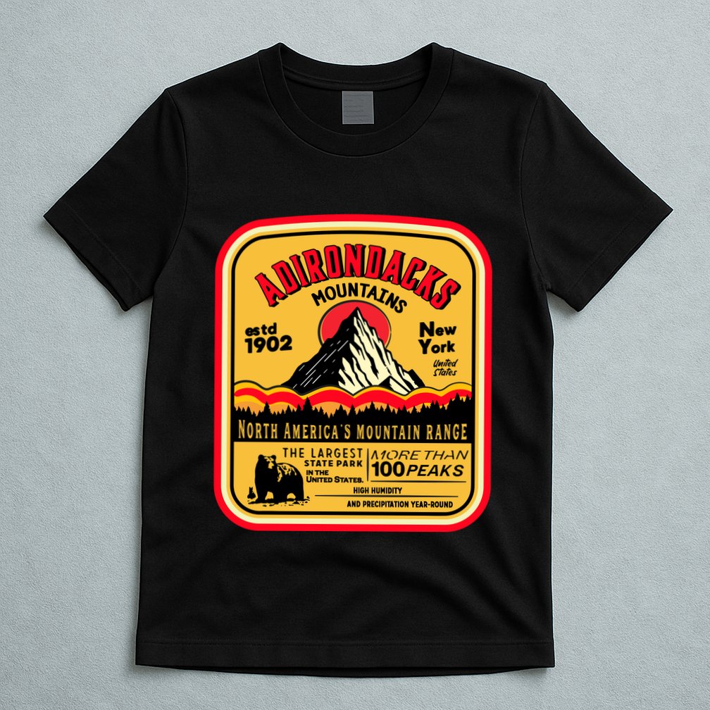 Adirondack Mountains (Adk) Aged Look T-Shirt