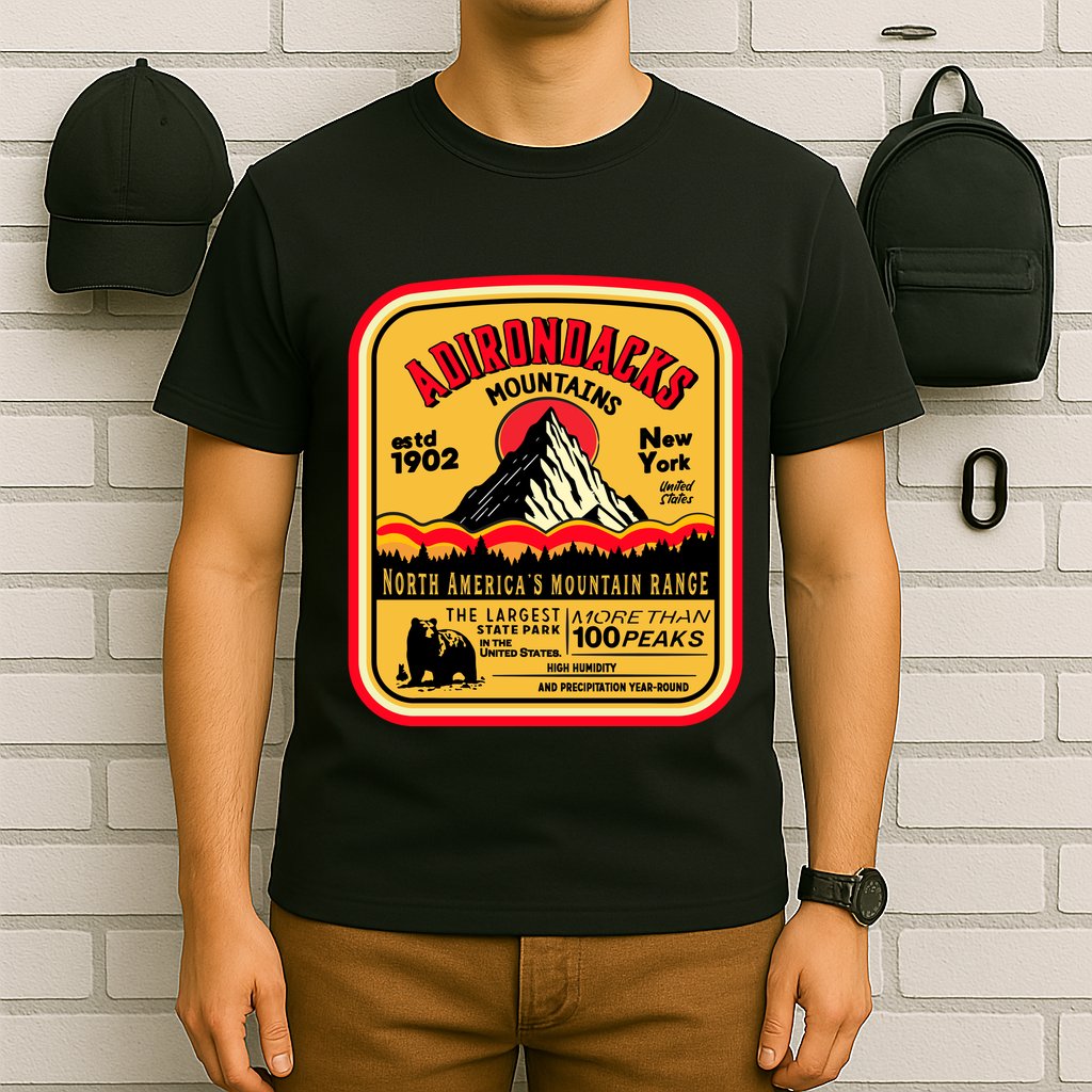 Adirondack Mountains (Adk) Aged Look T-Shirt