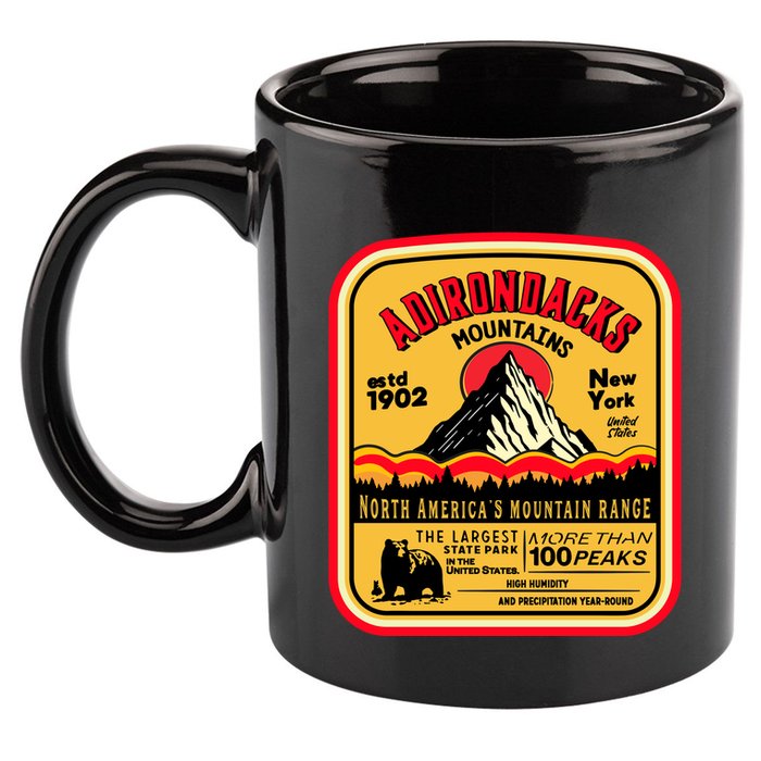Adirondack Mountains (Adk) Aged Look 11oz C Handle Ceramic Mug