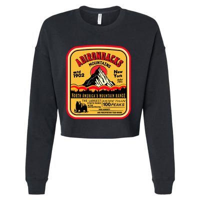 Adirondack Mountains (Adk) Aged Look Cropped Pullover Crew
