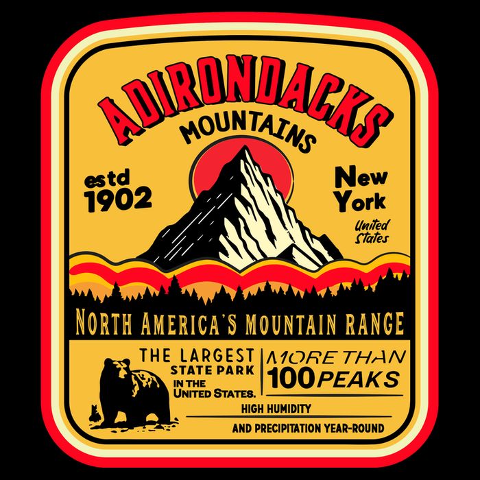 Adirondack Mountains (Adk) Aged Look Cropped Pullover Crew