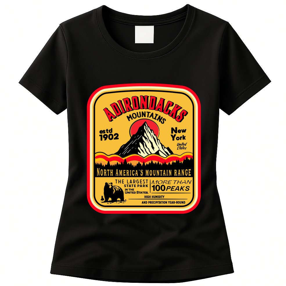 Adirondack Mountains (Adk) Aged Look Womens T-Shirt