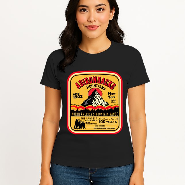 Adirondack Mountains (Adk) Aged Look Womens T-Shirt