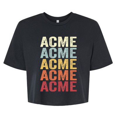 Acme Michigan Acme Mi Retro Vintage Text Bella+Canvas Jersey Crop Tee