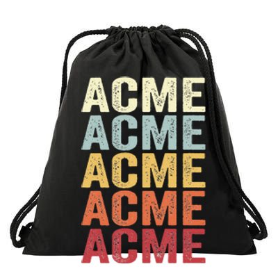 Acme Michigan Acme Mi Retro Vintage Text Drawstring Bag