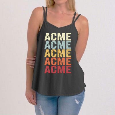 Acme Michigan Acme Mi Retro Vintage Text Women's Strappy Tank