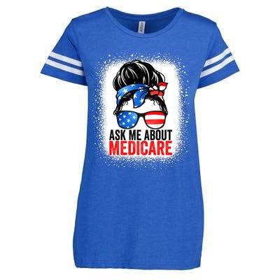 Ask Me About Medicare Insurance Agent Broker Sales Marketing Enza Ladies Jersey Football T-Shirt