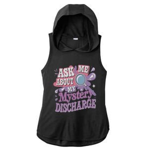 Ask Me About My Sarcastic Mystery Discharge Adult Humor Ladies PosiCharge Tri-Blend Wicking Draft Hoodie Tank