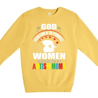 Autism Mom Awareness Support Love Autism Mama Aspergers Gift Premium Crewneck Sweatshirt